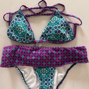 Reef Purple and Teal Patterned Bikini